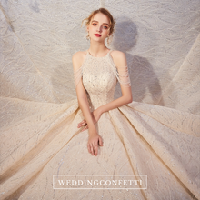 Load image into Gallery viewer, The Claryndel Wedding Bridal Halter Sequined Gown