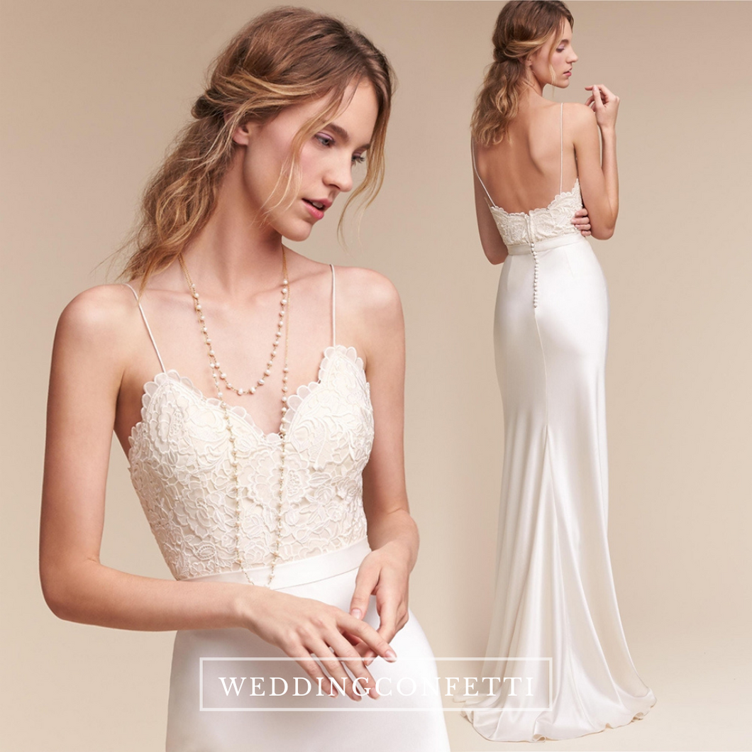 The Tanaka Wedding Bridal Satin Lace Gown