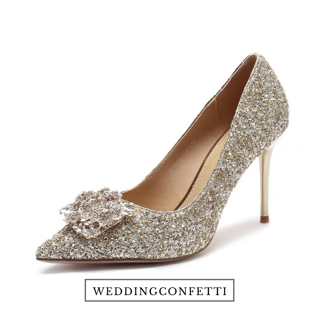 Glitter on sale wedges wedding