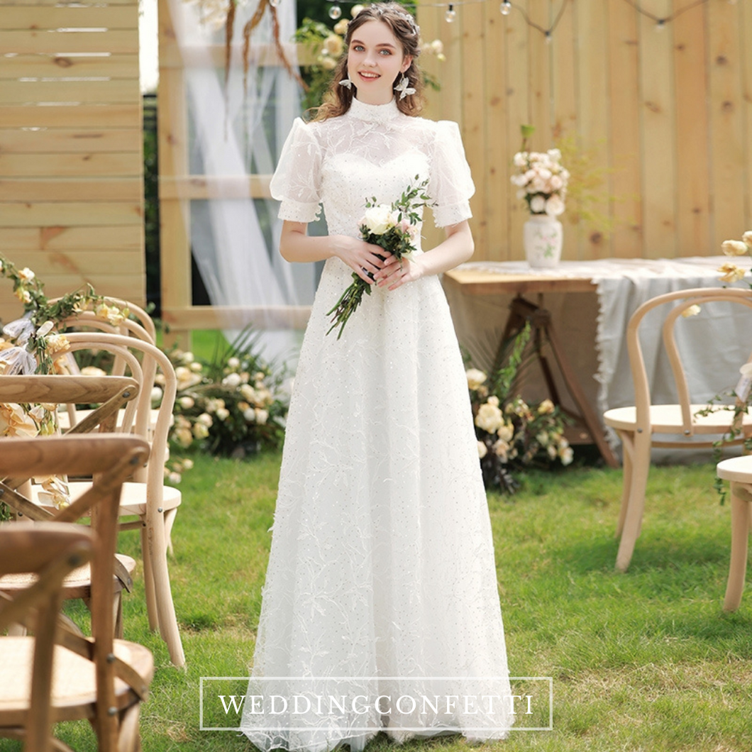 The Lorde Wedding Bridal High Collar Gown