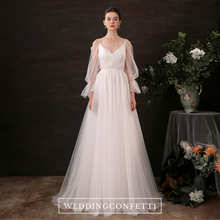 Load image into Gallery viewer, The Noval Wedding Bridal Illusion Sleeves Gown