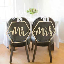 Load image into Gallery viewer, Wedding Decor - Hexagonal Bride &amp; Groom / Mr&amp;Mrs / Together Better - WeddingConfetti