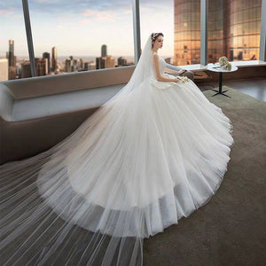 The Narelle Wedding Bridal Sleeveless Tulle Gown - WeddingConfetti