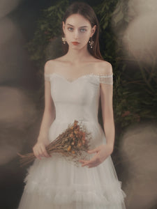 The Perseus Wedding Bridal Off Shoulder Gown