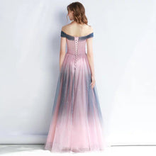 Load image into Gallery viewer, The Amelia Off Shoulder Ombre Gown - WeddingConfetti