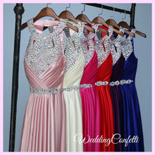 Load image into Gallery viewer, The Lovelia Halter Evening Gown (Many Colours Available) - WeddingConfetti