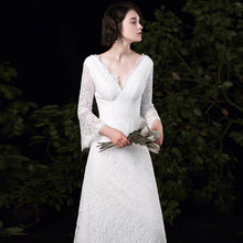 Load image into Gallery viewer, The Ophelia Wedding Bridal Trumpet Sleeves Lace Gown