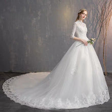 Load image into Gallery viewer, The Allison Wedding Bridal Cheongsam High Collar Gown