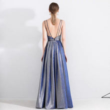 Load image into Gallery viewer, The Lina Blue Ombre Sleeveless Gown - WeddingConfetti
