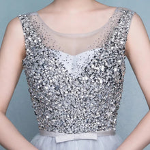 Load image into Gallery viewer, The Celia Grey Sequined Sleeveless - WeddingConfetti