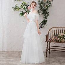 Load image into Gallery viewer, The Primrose Wedding Bridal Bohemian Off Shoulder Gown - WeddingConfetti