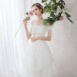 The Primrose Wedding Bridal Bohemian Off Shoulder Gown - WeddingConfetti