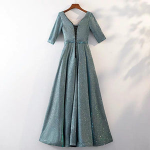 The Cailey Iridescent Long Sleeves Gown (Available in 4 colours) - WeddingConfetti
