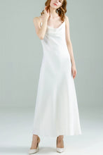 Load image into Gallery viewer, The Franca White Satin Dress