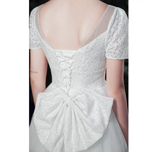 Load image into Gallery viewer, The Paisley Wedding Bridal Short Sleeves Gown