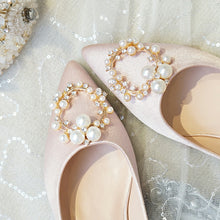 Load image into Gallery viewer, The Jazreel Wedding Bridal Pearl Pink Flats