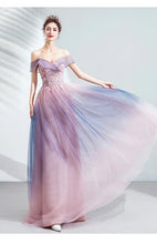 Load image into Gallery viewer, The Kaira Ombre Off Shoulder Gown