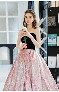 The Kalisa Black Pink Diamante Tube Dress