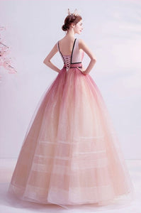 The Kenzia Pink Sleeveless Ombre Gown