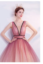 Load image into Gallery viewer, The Kenzia Pink Sleeveless Ombre Gown