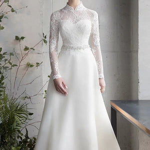 The Mayrine Wedding Bridal Long Sleeves Gown - WeddingConfetti