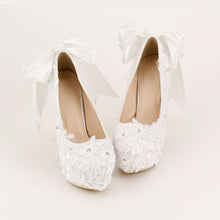 Load image into Gallery viewer, The Cara Wedding Bridal White Heels