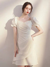 Load image into Gallery viewer, The Rhys Short Puffed Sleeves Dress - WeddingConfetti
