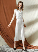 Load image into Gallery viewer, The Katelle White Satin Dress - WeddingConfetti