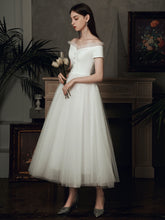 Load image into Gallery viewer, The Bridget Wedding Bridal Off Shoulder Gown (Available in Midi and Maxi)