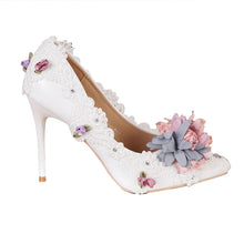 Load image into Gallery viewer, Wedding Bridal Floral Heels - WeddingConfetti