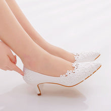 Load image into Gallery viewer, The Georgina Wedding Bridal Lace Heels