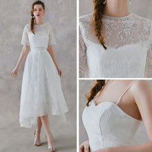 Load image into Gallery viewer, The Rachelle Wedding Bridal White Two Piece Bridal Separates Cropped Top and Skirt