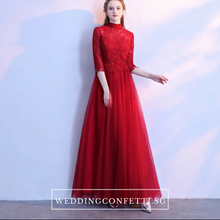 Load image into Gallery viewer, The Coreen Long Sleeves Lace Dress (Available in 3 colours/Customisable) - WeddingConfetti