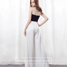 Load image into Gallery viewer, The Oriselle Toga Colour Block White and Black Dress / Gown / Pantsuit - WeddingConfetti