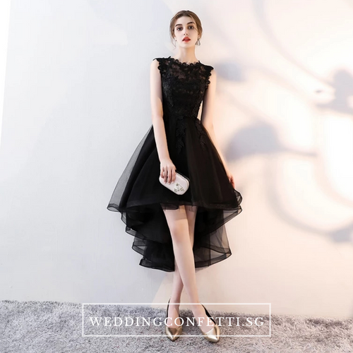 The Louise Sleeveless Black Gown - WeddingConfetti