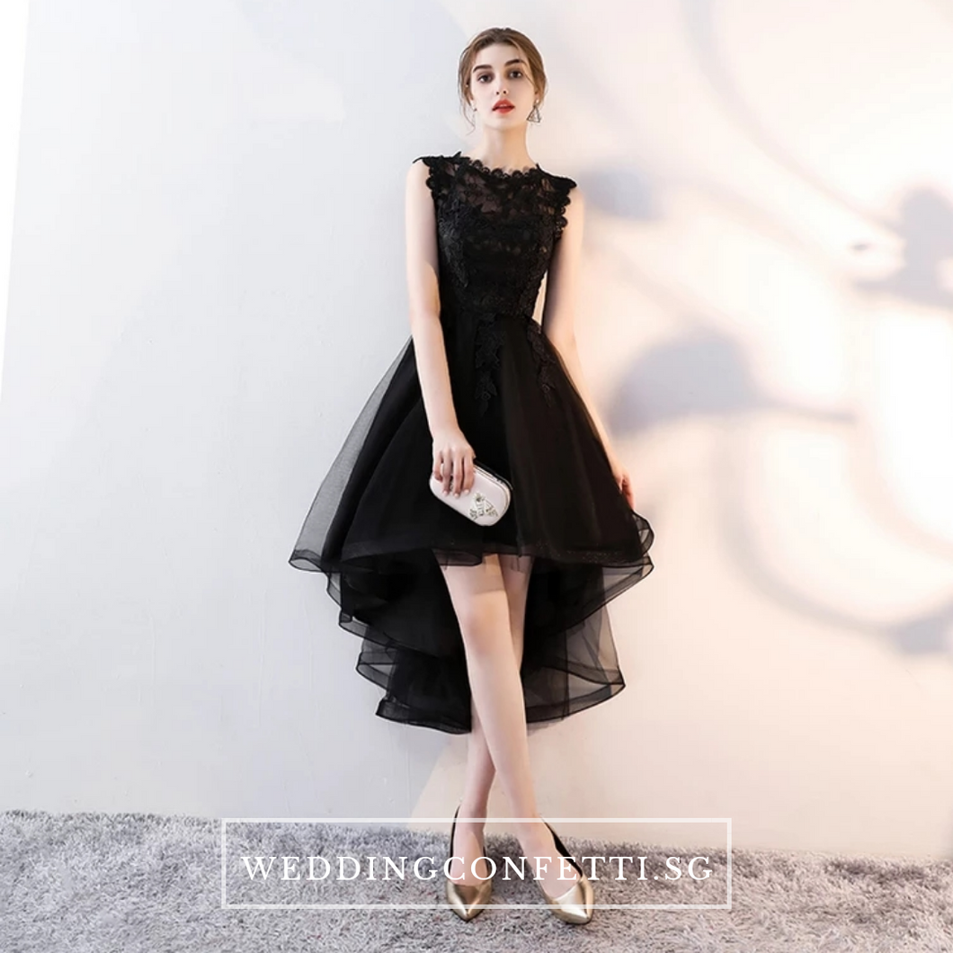 Black high low dress formal best sale