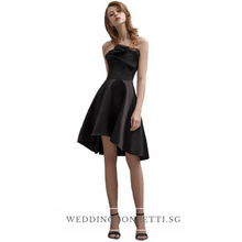 Load image into Gallery viewer, The Carenlyn Bridal Wedding Black Organza Tube Dress - WeddingConfetti