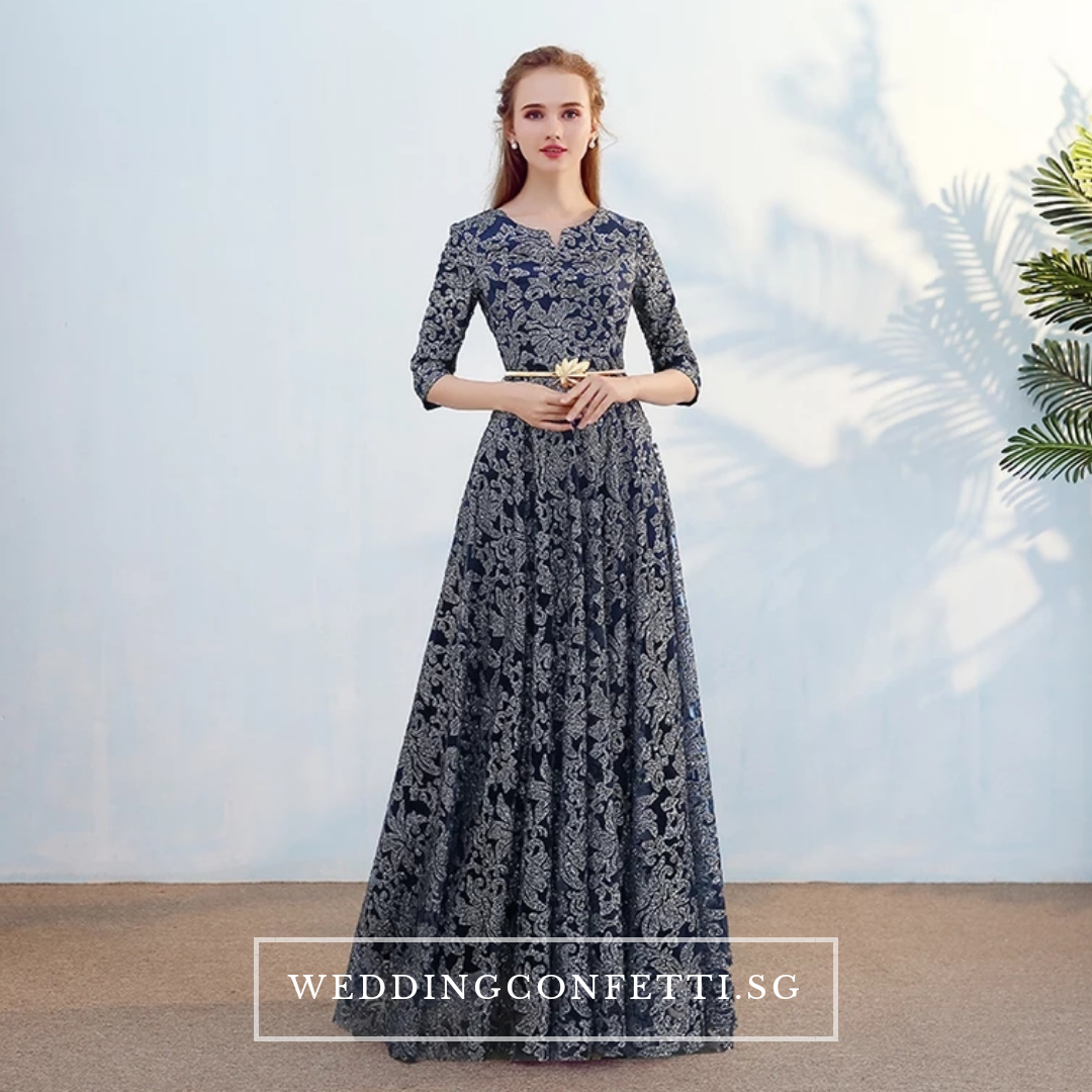 The Mydina Gold / Royal Blue / Red / Navy Blue Long Sleeves Dress WeddingConfetti The Mydina Gold / Royal Blue / Red / Navy Blue Long Sleeves Dress WeddingConfetti