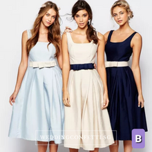 Load image into Gallery viewer, The Brittany Bridesmaid Bow Dress (Available in 2 Designs)