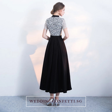 Load image into Gallery viewer, The Sophielle Black Lace Short Sleeves Gown (Available in 2 Designs) - WeddingConfetti