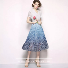 Load image into Gallery viewer, The Evita Lace Short Sleeves Dress - WeddingConfetti