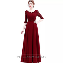 Load image into Gallery viewer, The Sophella Royal Blue / Bright Red / Wine Red / Black Dress - WeddingConfetti