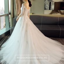Load image into Gallery viewer, The Demetrios Wedding Bridal White Illusion Gown - WeddingConfetti