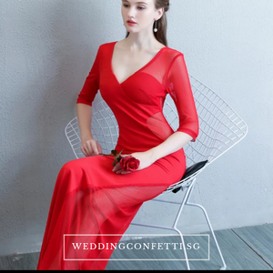 The Orienza White/Black/ Red Sleeveless Gown - WeddingConfetti