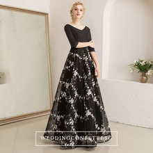 Load image into Gallery viewer, The Sharapova Long Sleeves Black Gown - WeddingConfetti