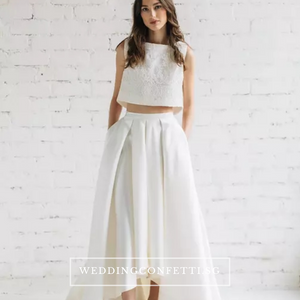 The Reneta Wedding Bridal Crop Top Maxi & Skirt (Customisable/Available in 5 colours) - WeddingConfetti