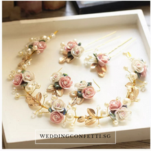 Load image into Gallery viewer, Bridal Necklace/Earrings/Hair Clips - WeddingConfetti