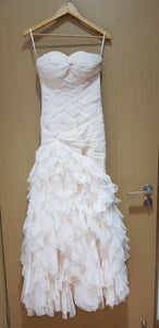 The Carlista Beige / Red Tube Dress - WeddingConfetti