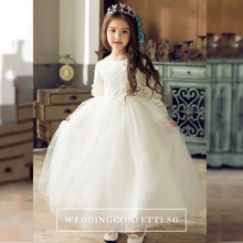 Load image into Gallery viewer, The Pearlyn Flower Girl Dress (Long Sleeves)  (Available in 3 colours) - WeddingConfetti