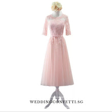 Load image into Gallery viewer, Penny Pink Long Sleeves Dress - WeddingConfetti